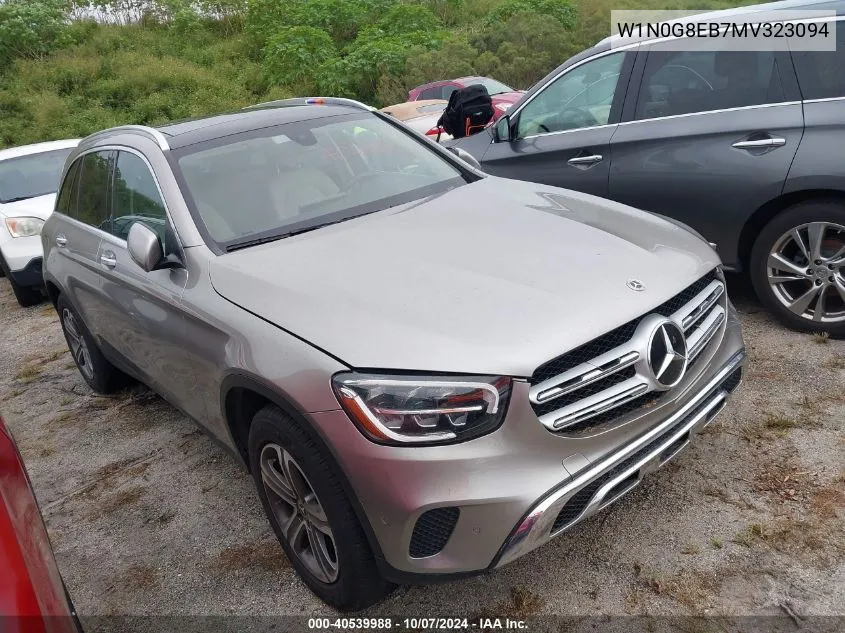 2021 Mercedes-Benz Glc 300 4Matic VIN: W1N0G8EB7MV323094 Lot: 40539988