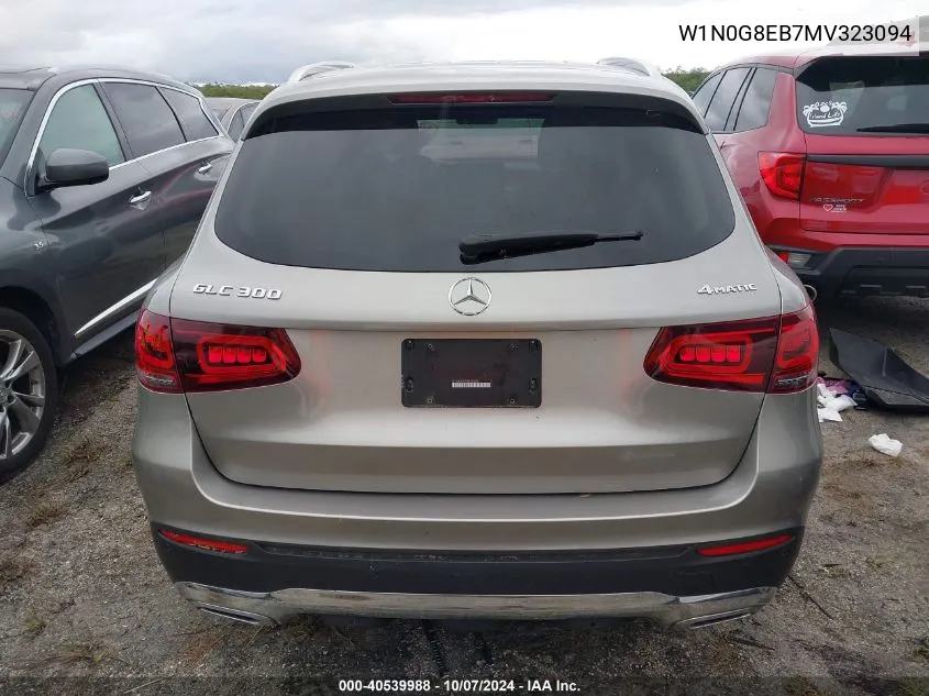 2021 Mercedes-Benz Glc 300 4Matic VIN: W1N0G8EB7MV323094 Lot: 40539988