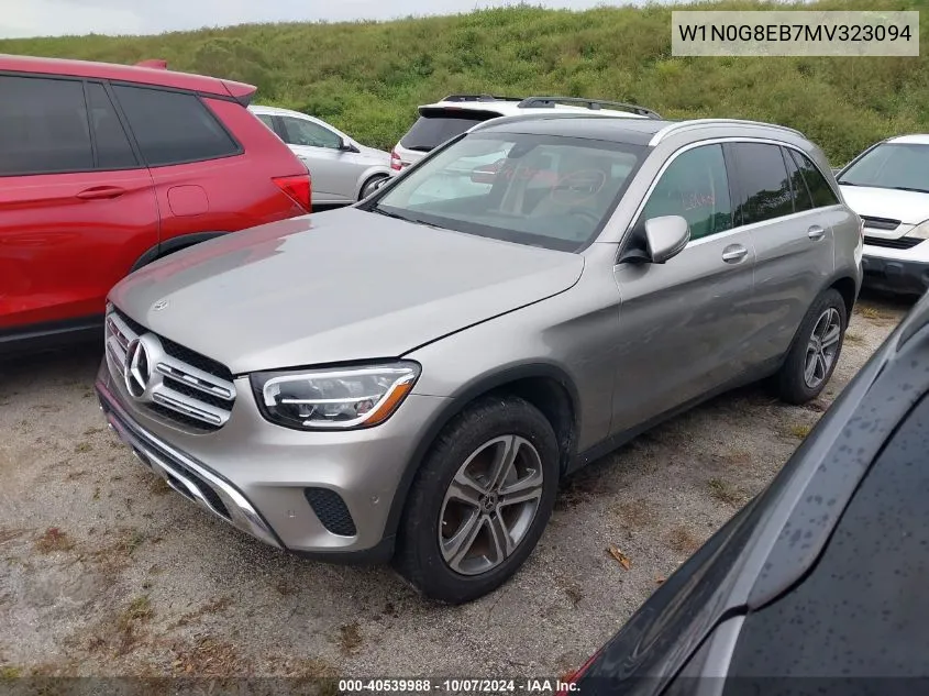 2021 Mercedes-Benz Glc 300 4Matic VIN: W1N0G8EB7MV323094 Lot: 40539988