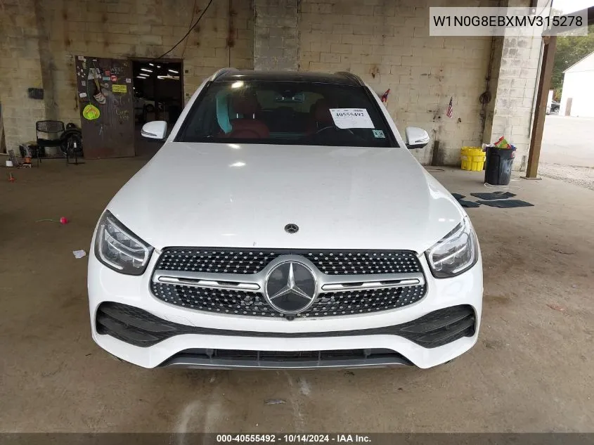 2021 Mercedes-Benz Glc 300 300 4Matic VIN: W1N0G8EBXMV315278 Lot: 40555492