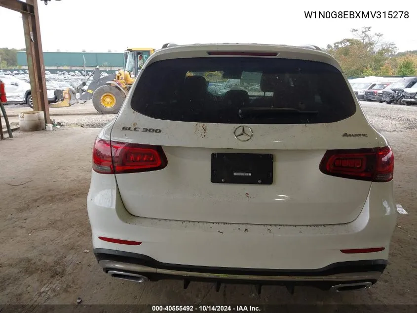 2021 Mercedes-Benz Glc 300 300 4Matic VIN: W1N0G8EBXMV315278 Lot: 40555492