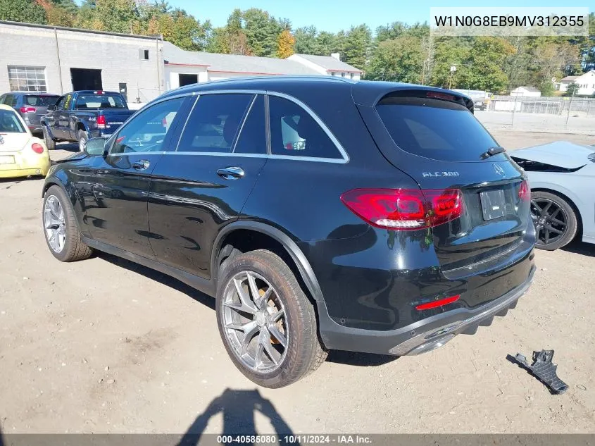 2021 Mercedes-Benz Glc 300 4Matic Suv VIN: W1N0G8EB9MV312355 Lot: 40585080