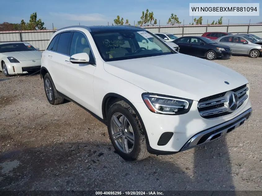 2021 Mercedes-Benz Glc 300 4Matic Suv VIN: W1N0G8EBXMF881094 Lot: 40695295