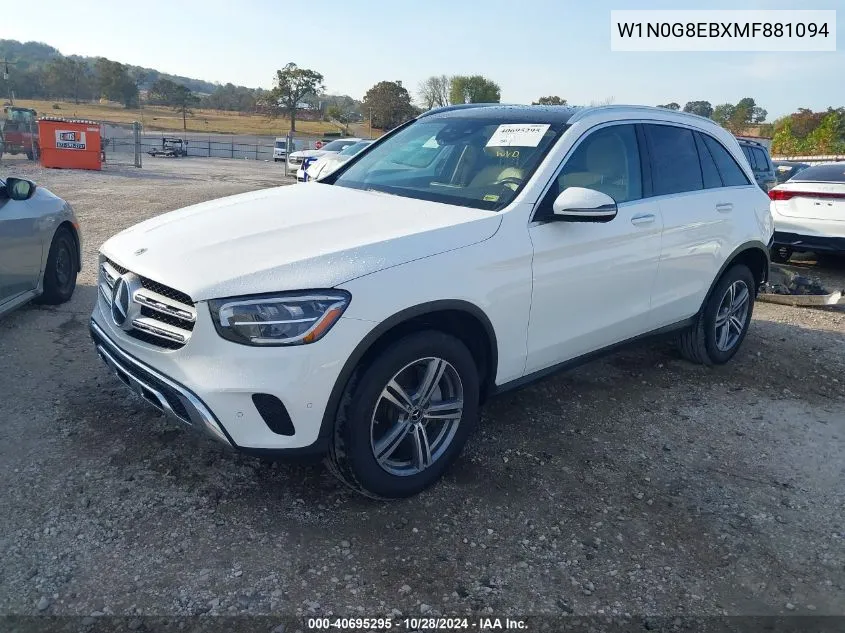 2021 Mercedes-Benz Glc 300 4Matic Suv VIN: W1N0G8EBXMF881094 Lot: 40695295