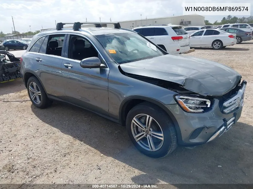 2021 Mercedes-Benz Glc 300 Suv VIN: W1N0G8DB6MF869574 Lot: 40714587