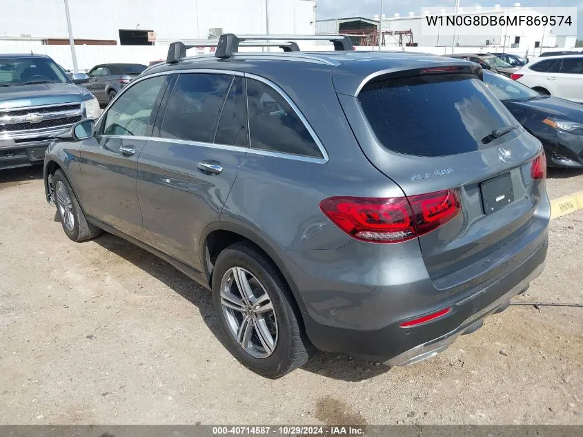 2021 Mercedes-Benz Glc 300 Suv VIN: W1N0G8DB6MF869574 Lot: 40714587