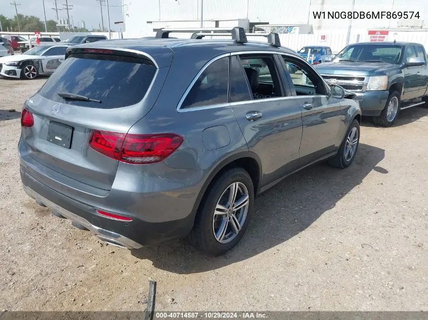 2021 Mercedes-Benz Glc 300 Suv VIN: W1N0G8DB6MF869574 Lot: 40714587