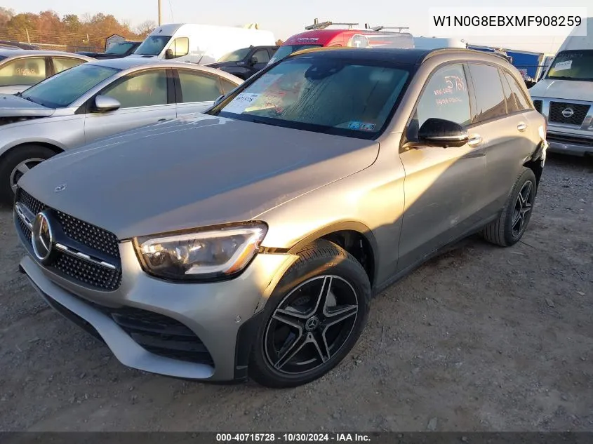 2021 Mercedes-Benz Glc 300 4Matic Suv VIN: W1N0G8EBXMF908259 Lot: 40715728