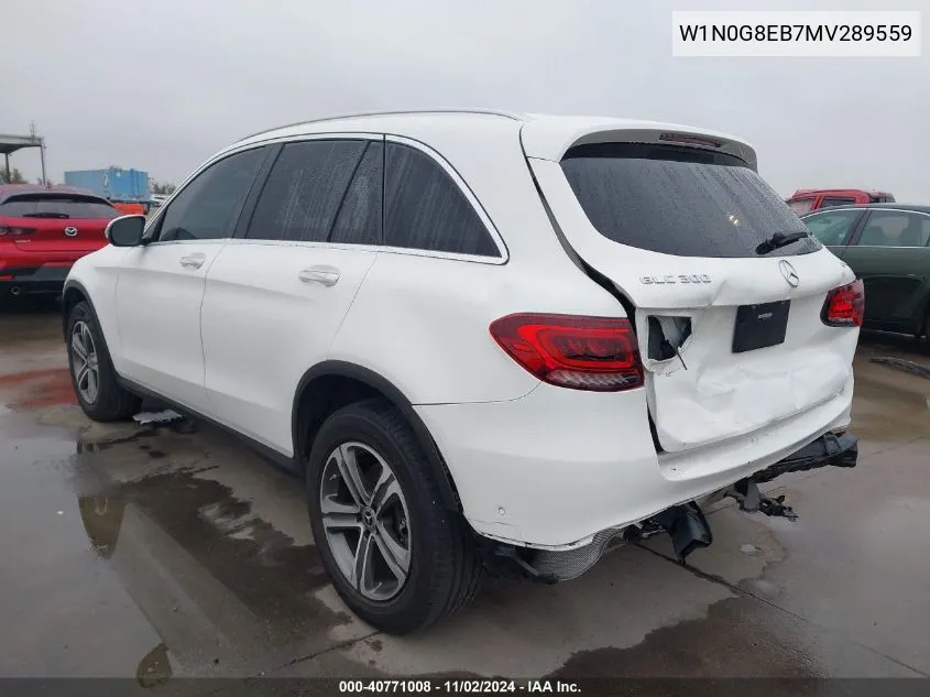 2021 Mercedes-Benz Glc 300 4Matic Suv VIN: W1N0G8EB7MV289559 Lot: 40771008