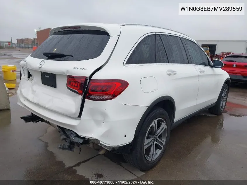 2021 Mercedes-Benz Glc 300 4Matic Suv VIN: W1N0G8EB7MV289559 Lot: 40771008