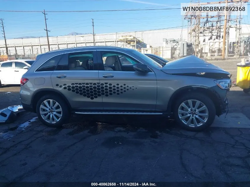 2021 Mercedes-Benz Glc 300 Suv VIN: W1N0G8DB8MF892368 Lot: 40862658