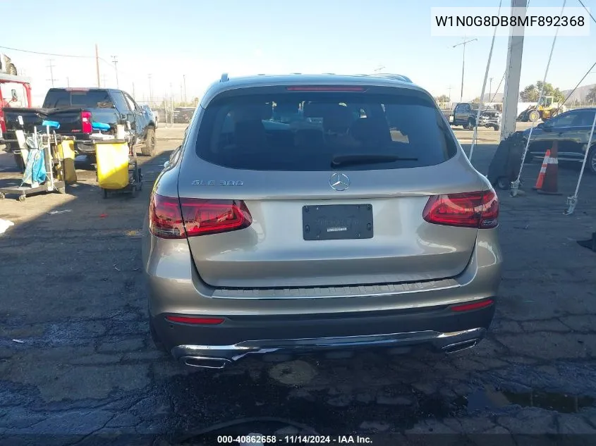 2021 Mercedes-Benz Glc 300 Suv VIN: W1N0G8DB8MF892368 Lot: 40862658