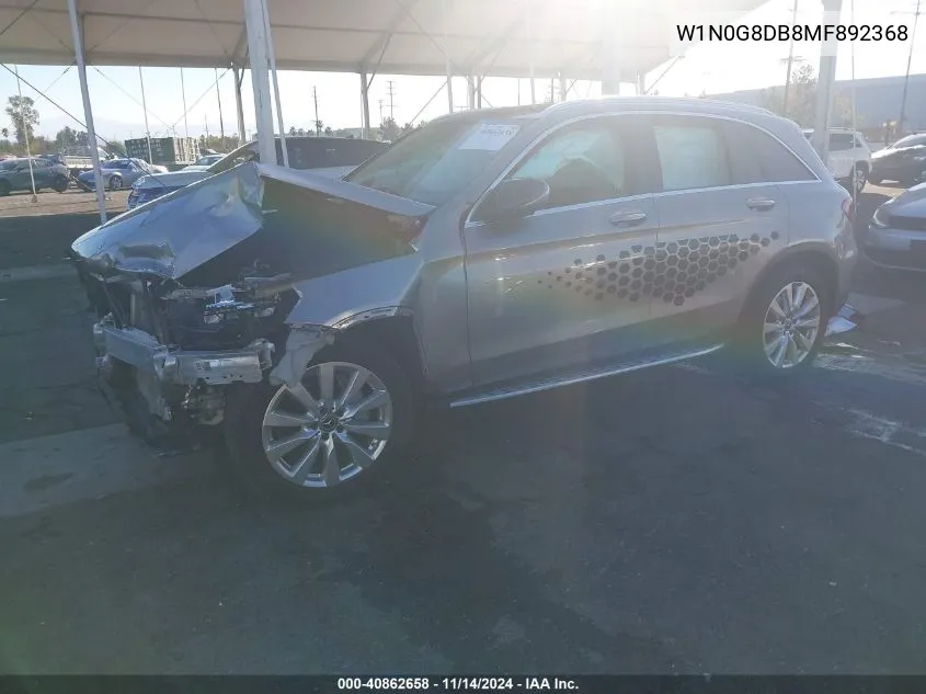 2021 Mercedes-Benz Glc 300 Suv VIN: W1N0G8DB8MF892368 Lot: 40862658