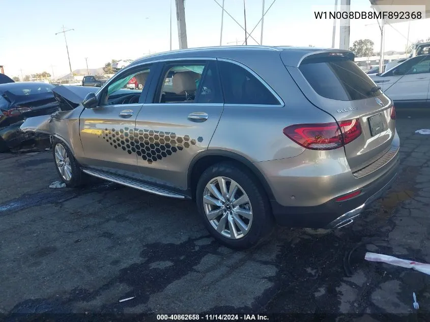 2021 Mercedes-Benz Glc 300 Suv VIN: W1N0G8DB8MF892368 Lot: 40862658