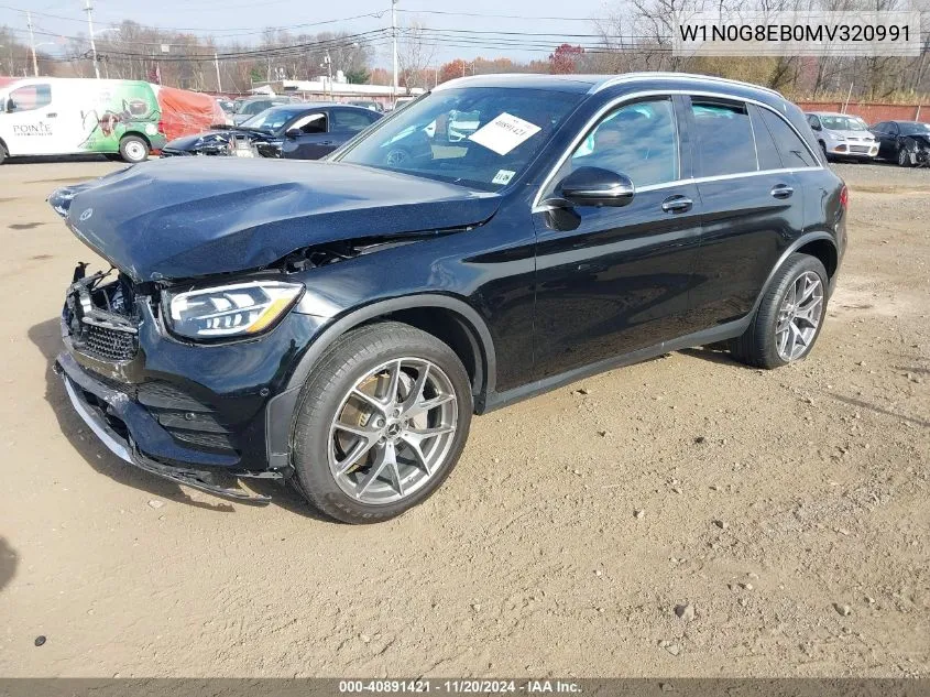 2021 Mercedes-Benz Glc 300 4Matic Suv VIN: W1N0G8EB0MV320991 Lot: 40891421