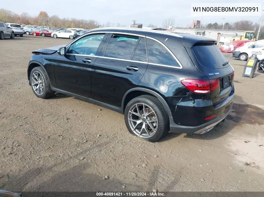 2021 Mercedes-Benz Glc 300 4Matic Suv VIN: W1N0G8EB0MV320991 Lot: 40891421