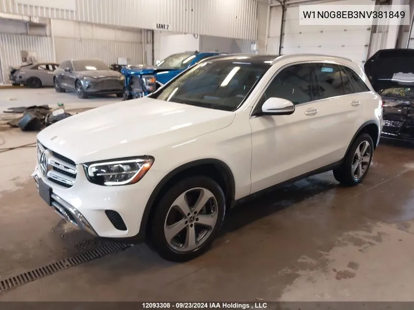 2022 Mercedes-Benz Glc 300 VIN: W1N0G8EB3NV381849 Lot: 12093308