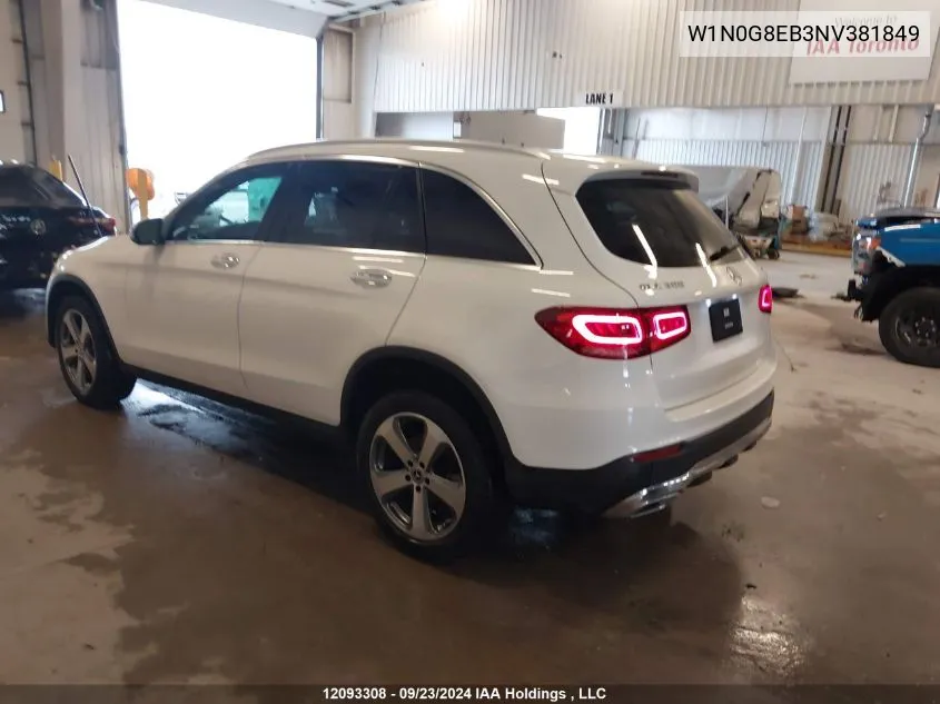 2022 Mercedes-Benz Glc 300 VIN: W1N0G8EB3NV381849 Lot: 12093308