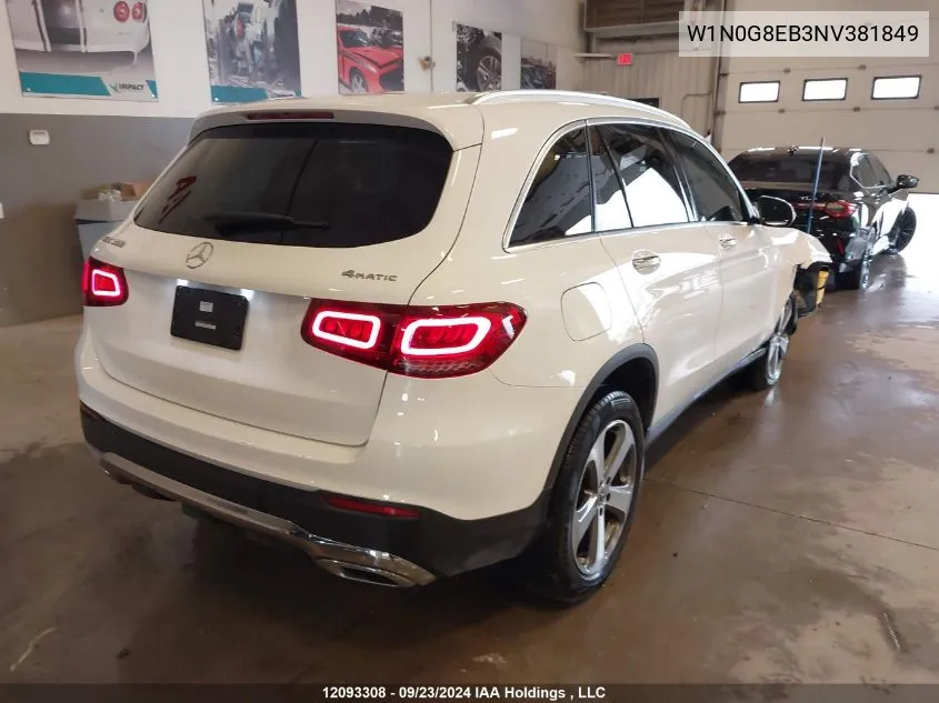 2022 Mercedes-Benz Glc 300 VIN: W1N0G8EB3NV381849 Lot: 12093308