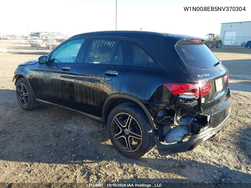 2022 Mercedes-Benz Glc VIN: W1N0G8EB5NV370304 Lot: 12124447