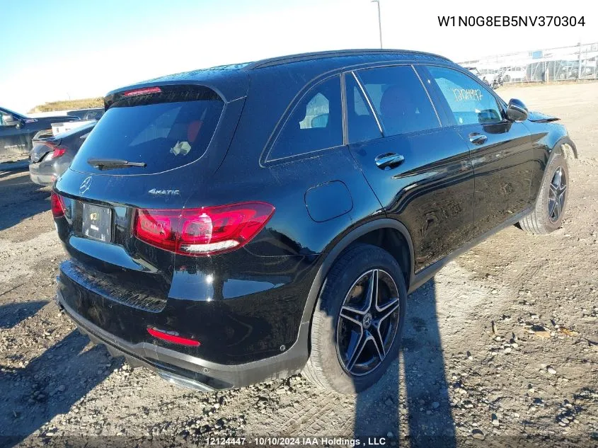 2022 Mercedes-Benz Glc VIN: W1N0G8EB5NV370304 Lot: 12124447