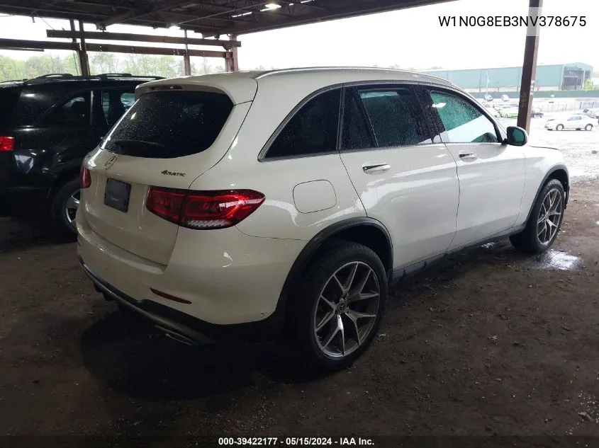 2022 Mercedes-Benz Glc 300 4Matic Suv VIN: W1N0G8EB3NV378675 Lot: 39422177