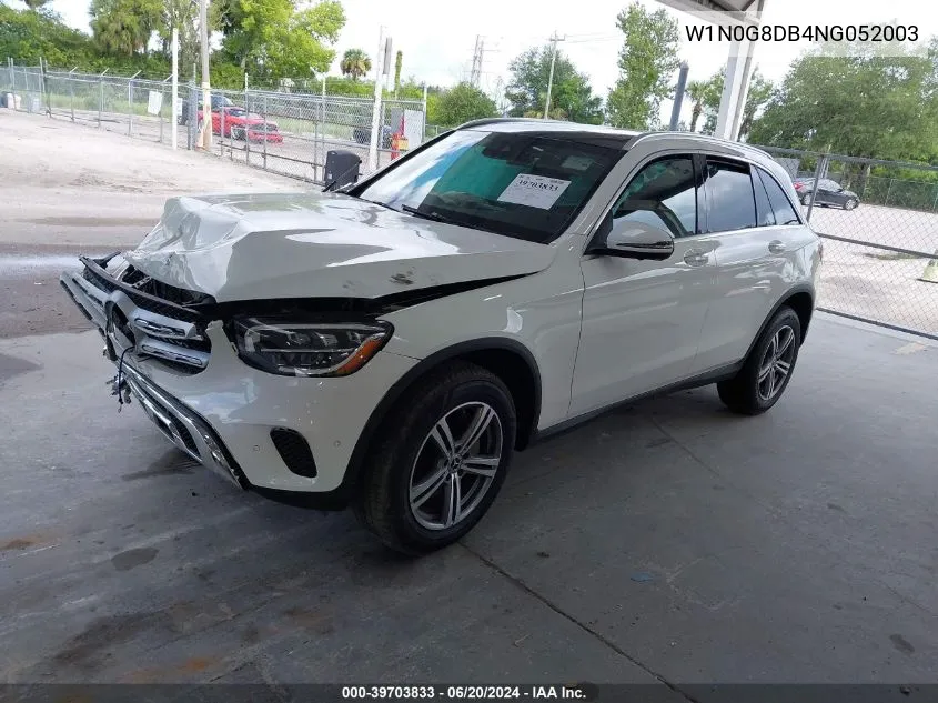 2022 Mercedes-Benz Glc 300 Suv VIN: W1N0G8DB4NG052003 Lot: 39703833