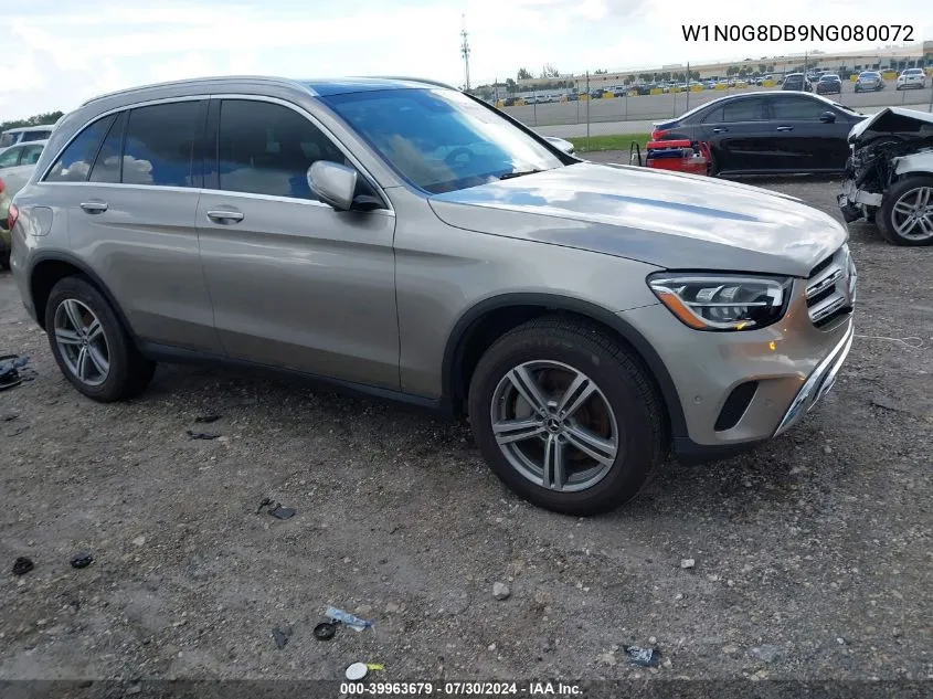 2022 Mercedes-Benz Glc 300 Suv VIN: W1N0G8DB9NG080072 Lot: 39963679