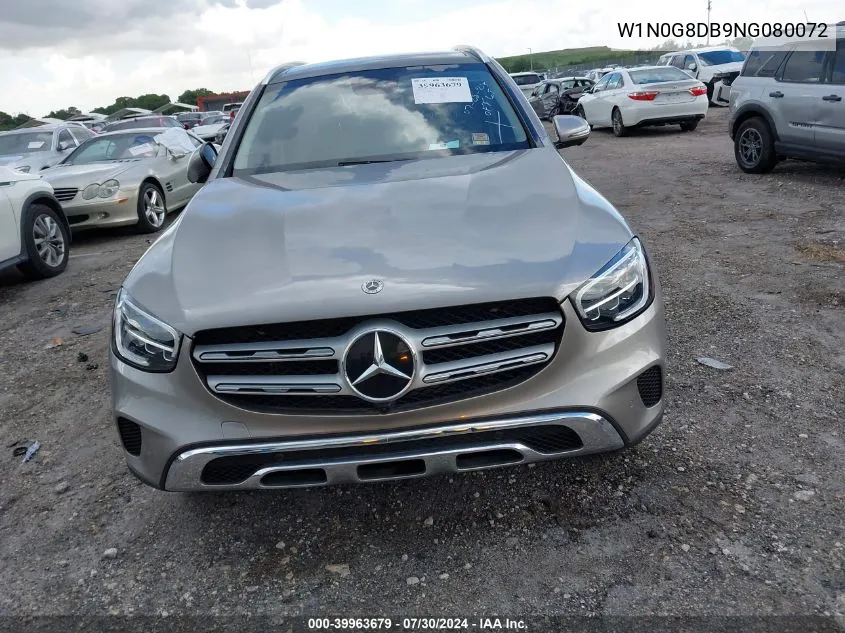 2022 Mercedes-Benz Glc 300 Suv VIN: W1N0G8DB9NG080072 Lot: 39963679