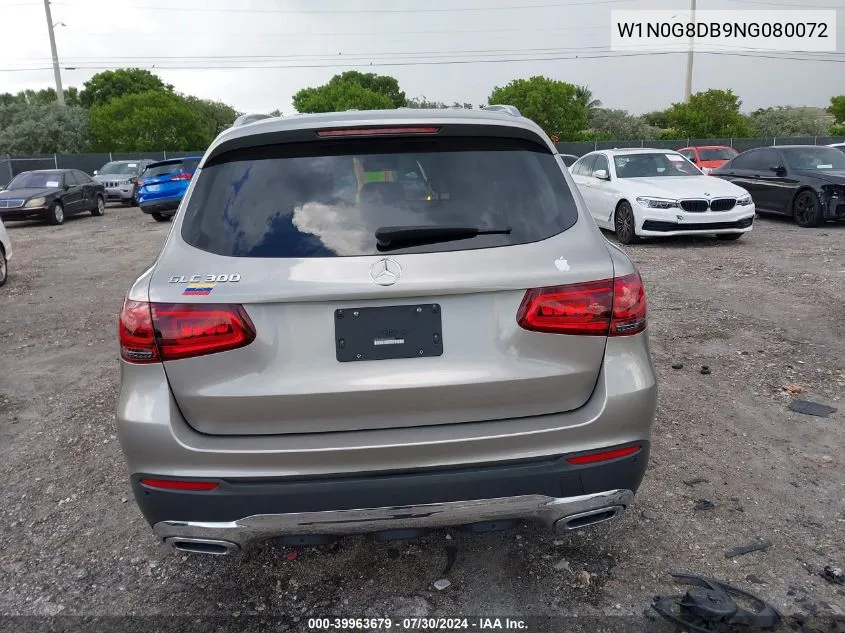 2022 Mercedes-Benz Glc 300 Suv VIN: W1N0G8DB9NG080072 Lot: 39963679