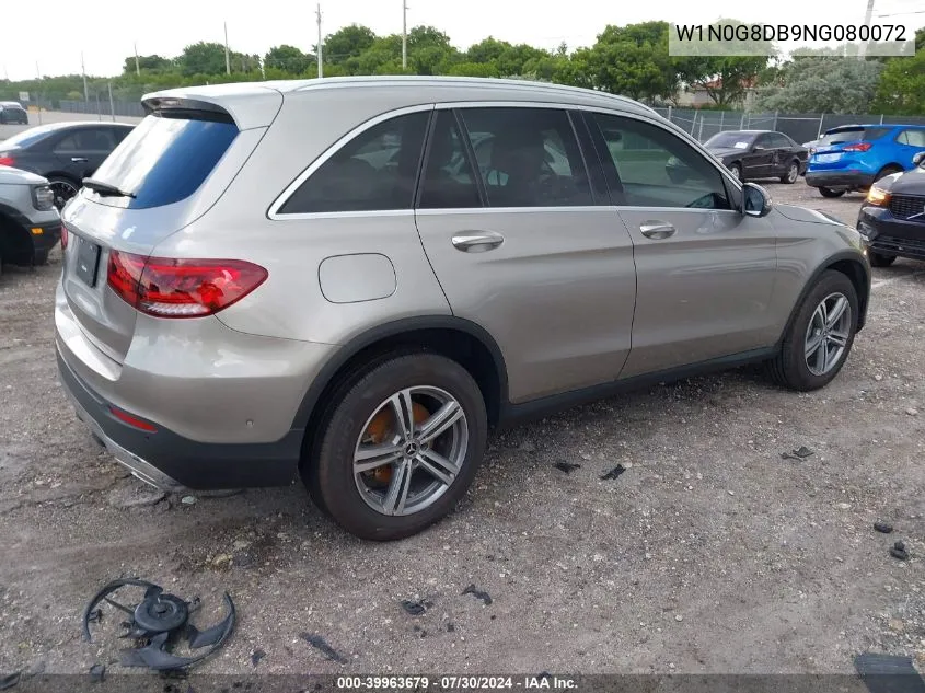 2022 Mercedes-Benz Glc 300 Suv VIN: W1N0G8DB9NG080072 Lot: 39963679