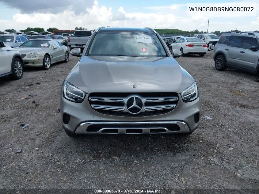 2022 Mercedes-Benz Glc 300 Suv VIN: W1N0G8DB9NG080072 Lot: 39963679