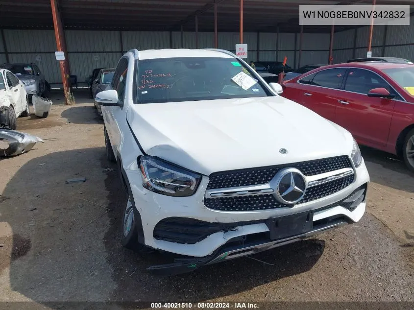 2022 Mercedes-Benz Glc 300 4Matic Suv VIN: W1N0G8EB0NV342832 Lot: 40021510