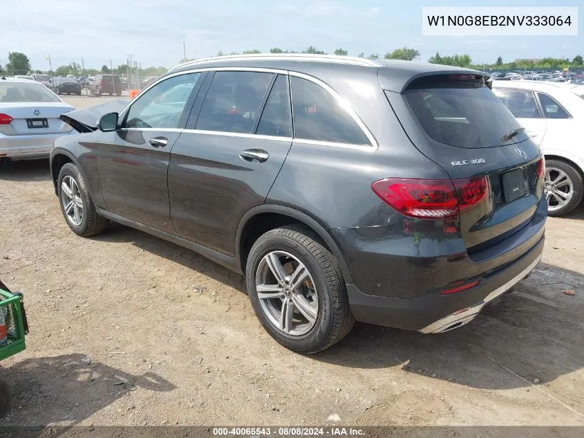 2022 Mercedes-Benz Glc 300 4Matic Suv VIN: W1N0G8EB2NV333064 Lot: 40065543