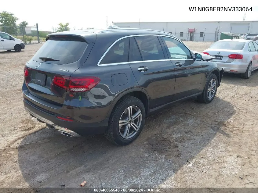 2022 Mercedes-Benz Glc 300 4Matic Suv VIN: W1N0G8EB2NV333064 Lot: 40065543