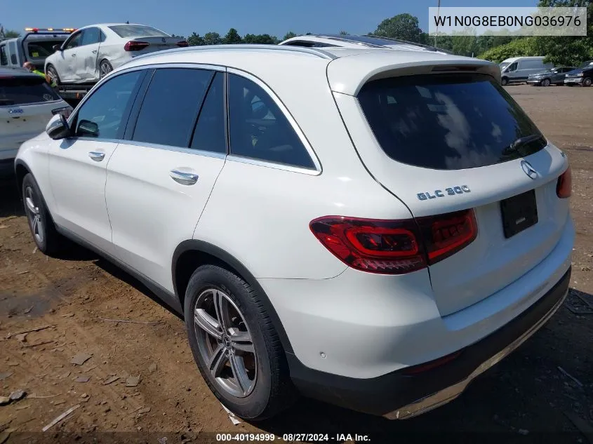 2022 Mercedes-Benz Glc 300 4Matic Suv VIN: W1N0G8EB0NG036976 Lot: 40194999