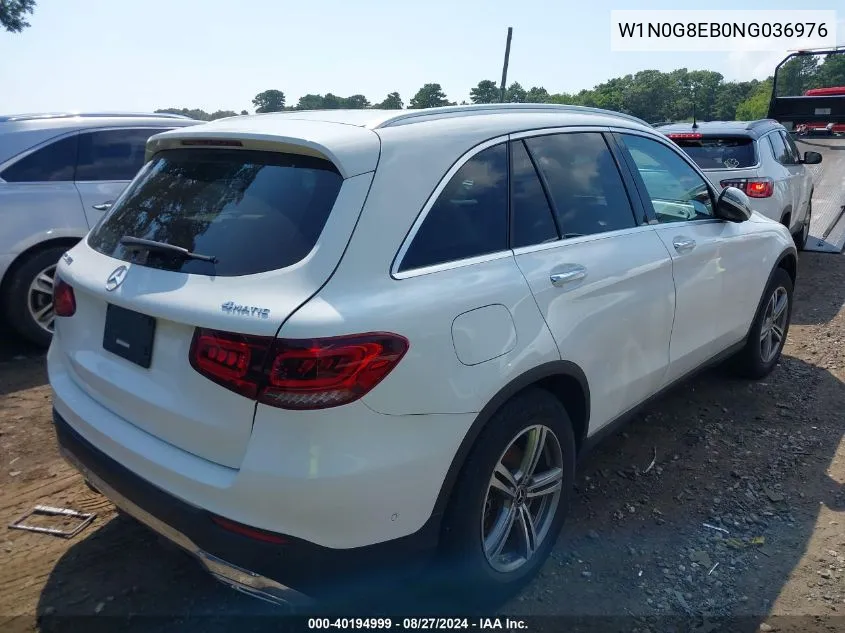 2022 Mercedes-Benz Glc 300 4Matic Suv VIN: W1N0G8EB0NG036976 Lot: 40194999