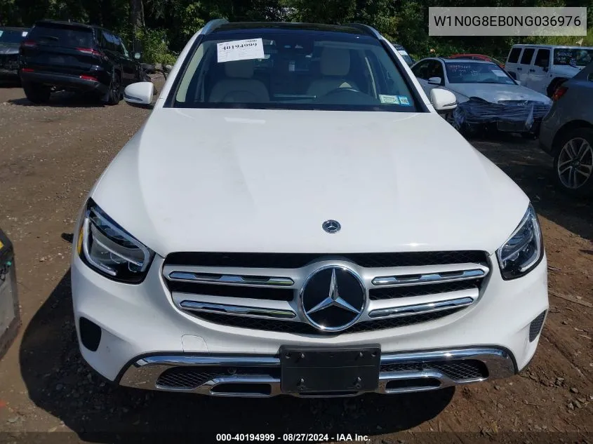 2022 Mercedes-Benz Glc 300 4Matic Suv VIN: W1N0G8EB0NG036976 Lot: 40194999