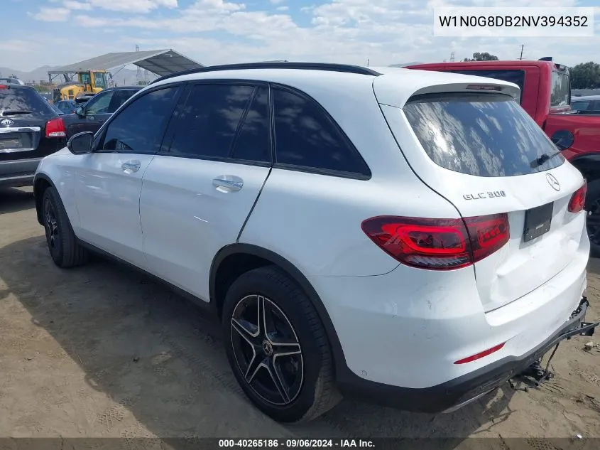 2022 Mercedes-Benz Glc 300 Suv VIN: W1N0G8DB2NV394352 Lot: 40265186