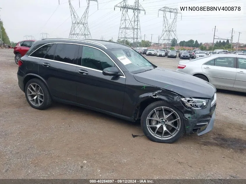 2022 Mercedes-Benz Glc 300 300 4Matic VIN: W1N0G8EB8NV400878 Lot: 40284897