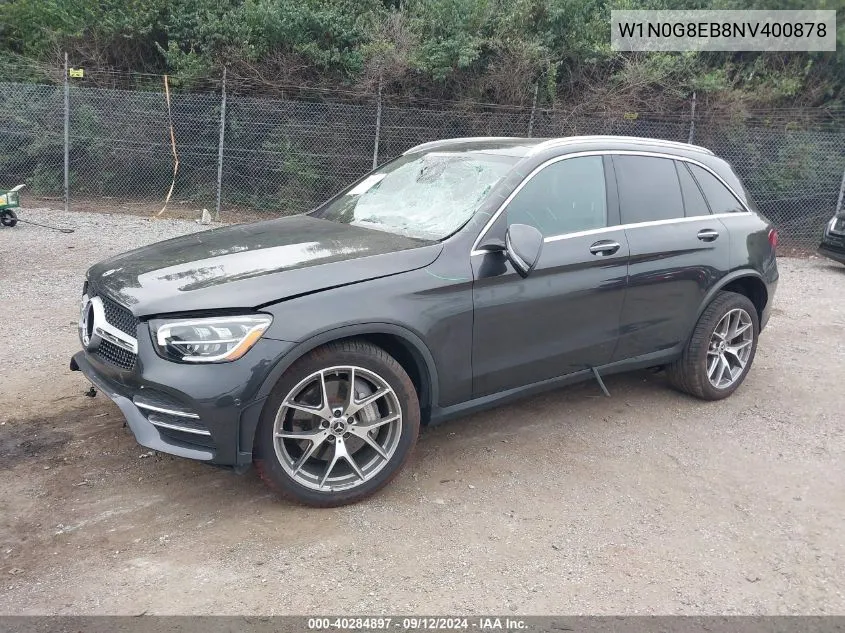 2022 Mercedes-Benz Glc 300 300 4Matic VIN: W1N0G8EB8NV400878 Lot: 40284897