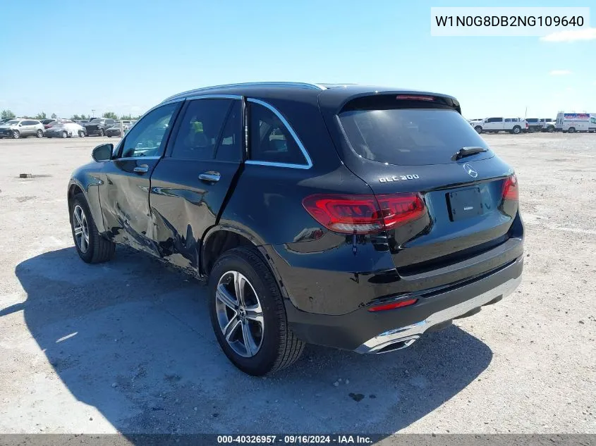 2022 Mercedes-Benz Glc 300 Suv VIN: W1N0G8DB2NG109640 Lot: 40326957