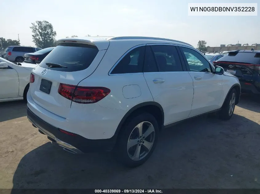 2022 Mercedes-Benz Glc 300 VIN: W1N0G8DB0NV352228 Lot: 40339869