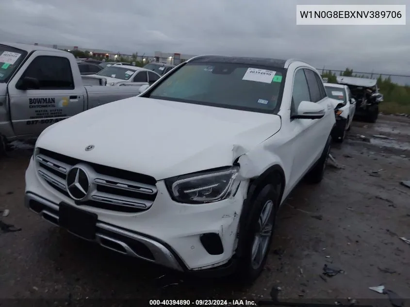 2022 Mercedes-Benz Glc 300 4Matic VIN: W1N0G8EBXNV389706 Lot: 40394890