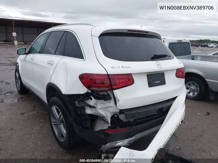 2022 Mercedes-Benz Glc 300 4Matic VIN: W1N0G8EBXNV389706 Lot: 40394890