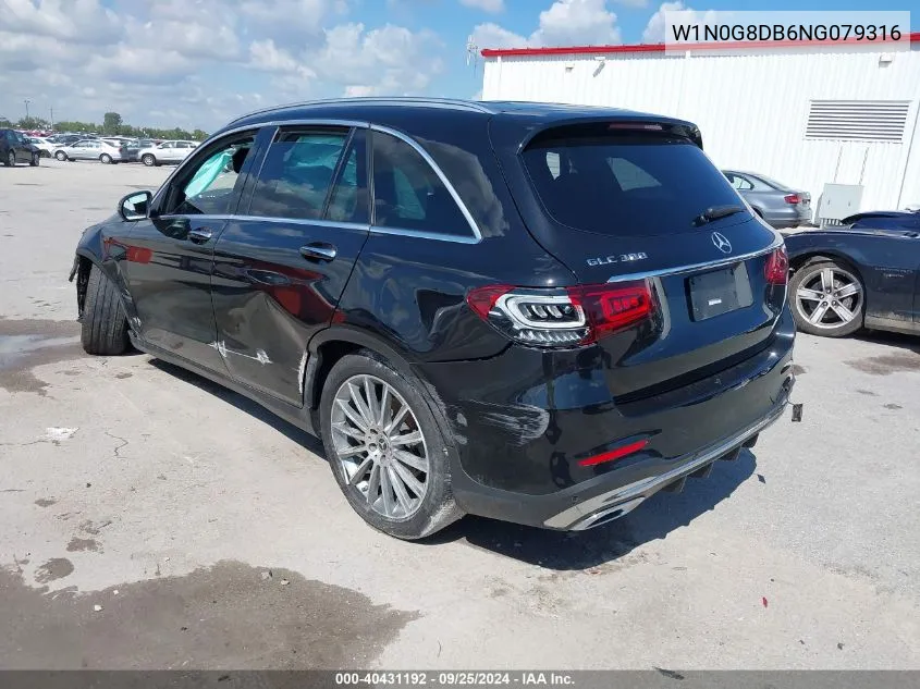 2022 Mercedes-Benz Glc 300 Suv VIN: W1N0G8DB6NG079316 Lot: 40431192