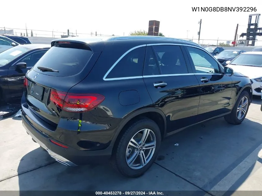 2022 Mercedes-Benz Glc 300 Suv VIN: W1N0G8DB8NV392296 Lot: 40453278