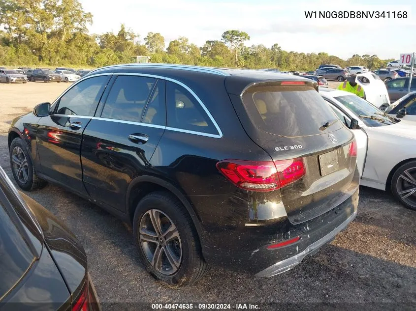 2022 Mercedes-Benz Glc 300 Suv VIN: W1N0G8DB8NV341168 Lot: 40474635