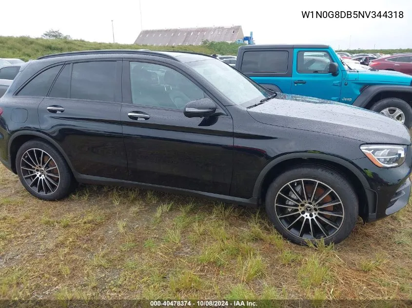 2022 Mercedes-Benz Glc 300 VIN: W1N0G8DB5NV344318 Lot: 40478374