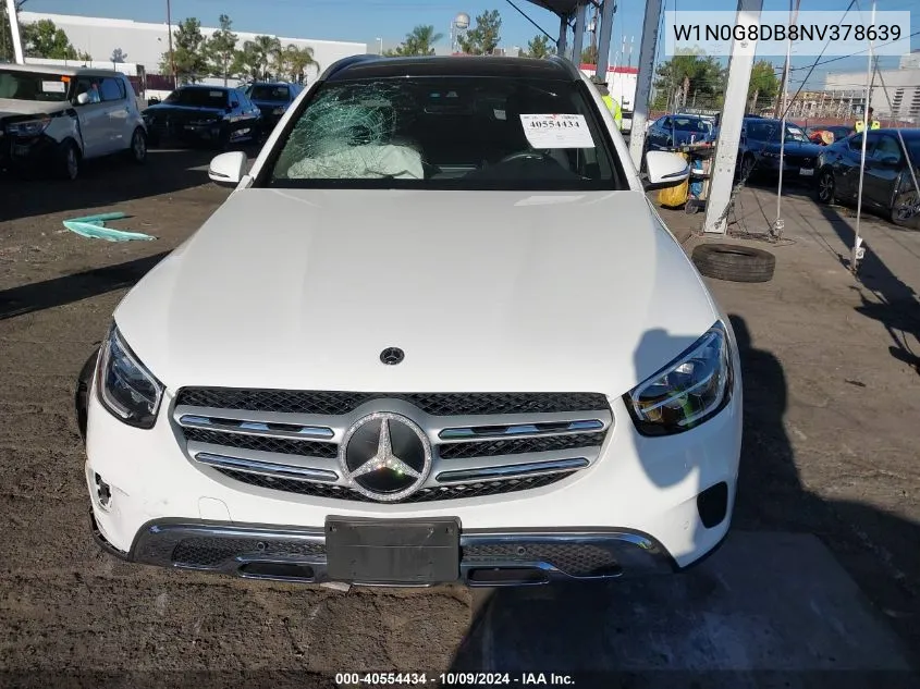 2022 Mercedes-Benz Glc 300 VIN: W1N0G8DB8NV378639 Lot: 40554434